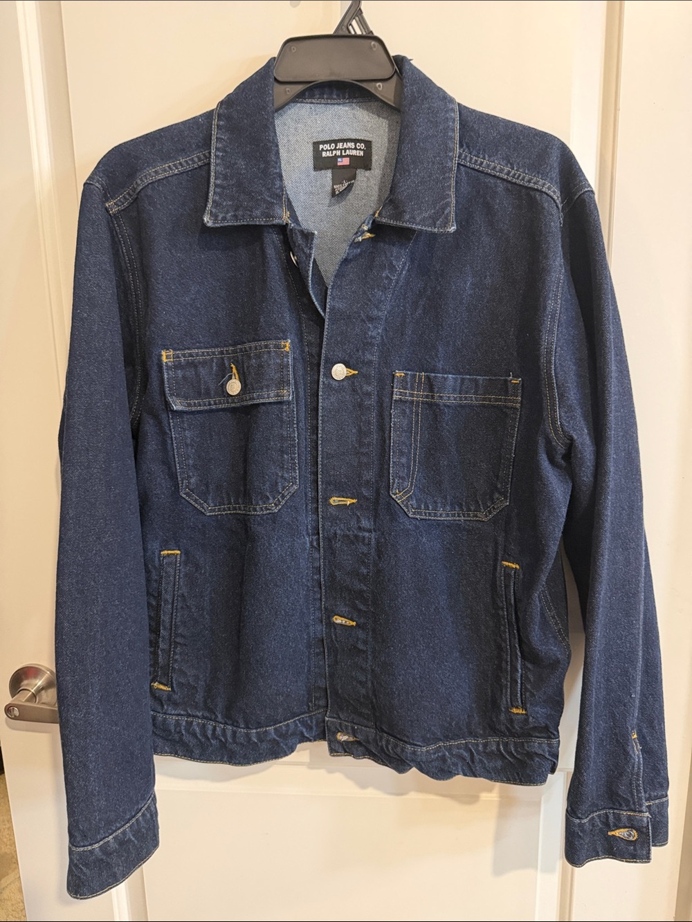 Polo Jeans Co Ralph Lauren Vintage Dark Wash Denim Trucker Jacket L